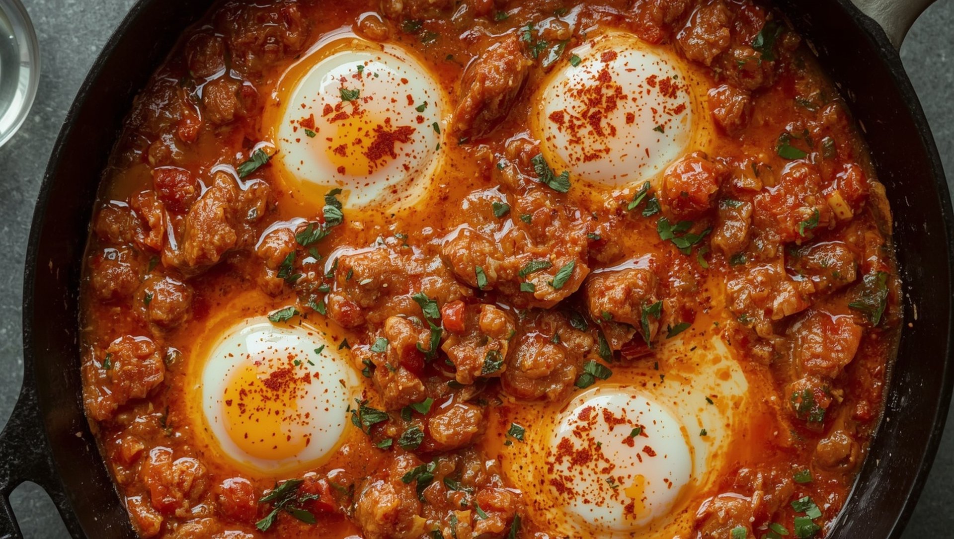 Shakshuka - israelisches Eiergericht in Tomatensosse