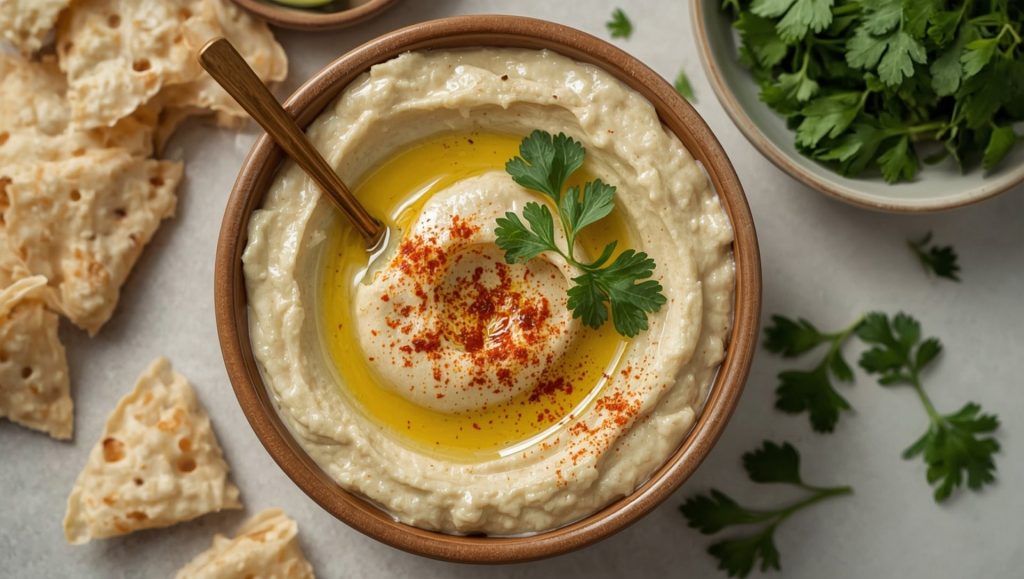 Selbstgemachter Hummus - cremig, einfach und viel besser als gekauft