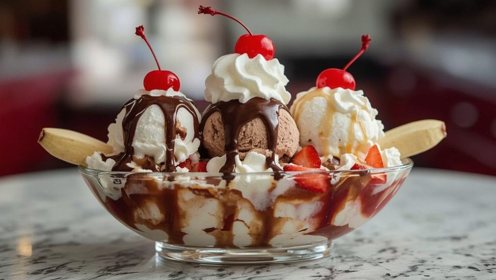 Bananensplit - das klassische Eisbecher-Dessert